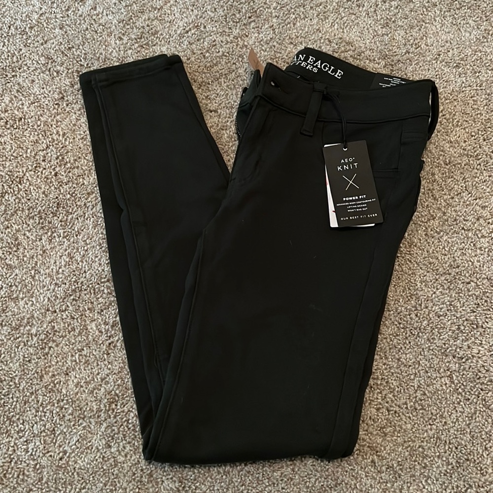American eagle knit jeggings size 2 - dark forest green